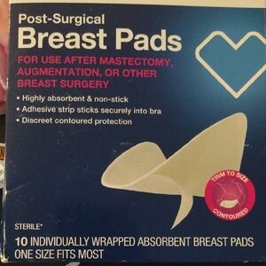 Contoured Post-Surgical Breast Pads - White​​